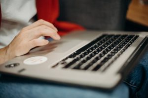 a hand is using computer in Stretton